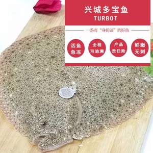  限地区，兴城多宝鱼 可追溯冷冻多宝鱼 去鳃去内脏 1.2Kg*2条+凑单品