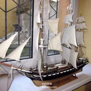 精致摆件，Revell 利华 美国宪法号 1:96模型帆船 Prime会员免费直邮