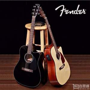 镇店之宝，Fender 芬德 Classic Design系列 单板民谣吉他 