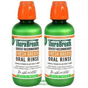 TheraBreath 凯斯博士 清新口气漱口水 480ml*2瓶*2件 190元包邮包税