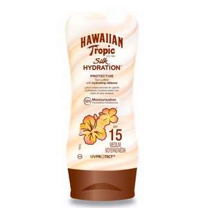 凑单白菜！国际皮肤癌基金会推荐 Hawaiian Tropic 夏威夷 防水保湿防晒乳液SPF15 180ml £3.75