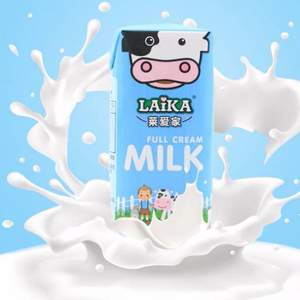 LAIKA 莱爱家 全脂牛奶200ml*12