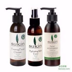 Sukin 苏芊 纯天然保湿系列3件套套装（洁面乳125m+爽肤水125ml+保湿乳125ml ）