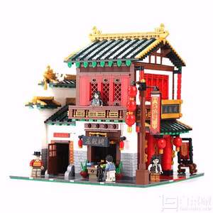 星堡積木 XB-01001 街景中華街系列 綢緞莊