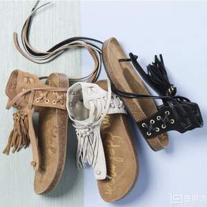 Sam Edelman Kyra 女士流苏夹脚绑带凉鞋 $39.99