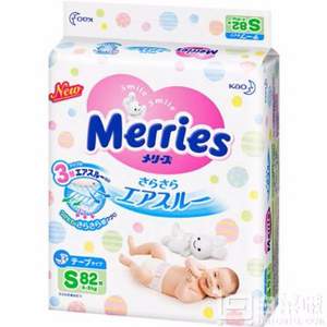 新低￥68.7/件，Merries  日本花王 纸尿裤 S82*4件