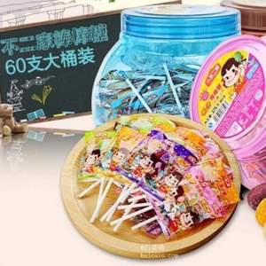 不二家 棒棒糖 60支桶裝 綜合水果味375g