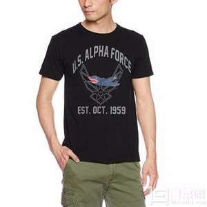 Alpha Industries 阿尔法 男士纯棉T恤 2色 Prime会员凑单免费直邮