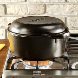 Lodge 洛奇 L8DD3 4.7L雙耳鑄鐵燉鍋帶蓋 