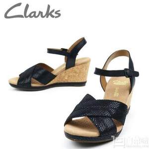 Clarks 其乐 Helio Latitude女士真皮坡跟凉鞋 Prime会员免费直邮含税