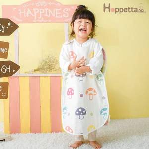 日本 Hoppetta 六层纱布大号蘑菇睡袋 7240 适合2~7岁  Prime会员免费直邮