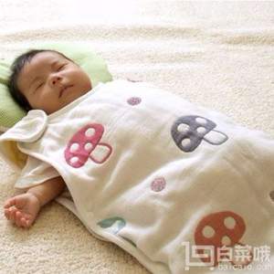 销量第一！日本 Hoppetta 六层纱布蘑菇睡袋（0~3岁）7225