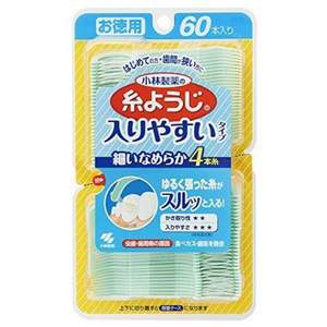 销量第一，KOBAYASHI 小林制药 成人牙线棒 60支装 Prime会员凑单免费直邮