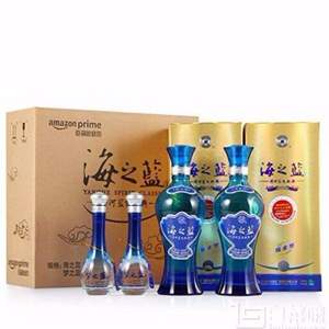 洋河藍色經(jīng)典 尊享套裝（海之藍 42度 480ml*2瓶+夢之藍M1 45度 100ml*2瓶+海之藍禮品袋1支）*2