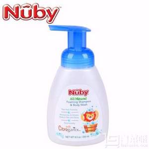 美国进口 Nuby 努比 婴儿泡泡沫型洗发沐浴露二合一250ml