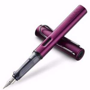LAMY 凌美 恒星系列F尖时尚钢笔 星光紫+黑色墨芯5支