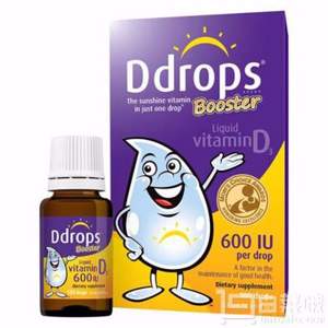 加拿大版，Baby Ddrops 加强版婴儿维生素d3滴剂 100滴*3