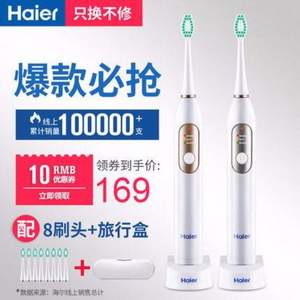 Haier 海尔 DY-06 声波电动牙刷 带8个刷头、旅行盒