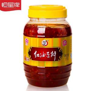 中国地理标志产品，恒星 郫县红油豆瓣酱1000g*2