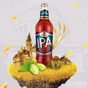 英国原装进口，GreenKing 格林王 IPA 印度淡色艾尔啤酒 500ml*6瓶*4箱