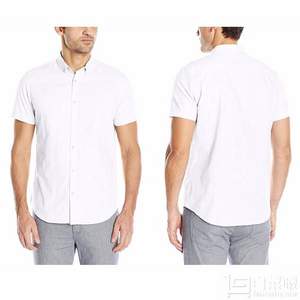 Calvin Klein Dobby 男士纯棉短袖衬衫 2折 $14.96
