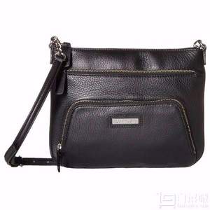 Calvin Klein Key Item 女士真皮斜挎包 兩色 2.8折 $44.99