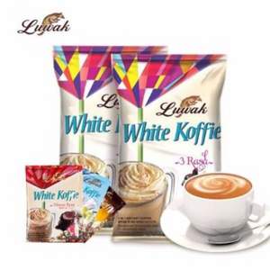 印尼进口，Kopi Luwak 猫斯露哇 三合一速溶白咖啡/猫屎咖啡 混合口味200g