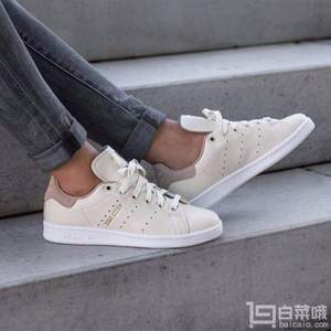 Adidas Originals 阿迪达斯 Stan Smith 奶白色翻绒尾 女士休闲鞋 $50