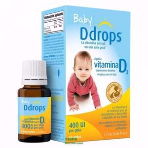 Baby Ddrops 婴儿维生素d3滴剂 90滴*3*2件