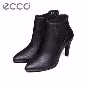 17新款，ECCO 爱步 型塑 女士蛇纹牛皮细高跟短靴 4折 $76 国内￥2199