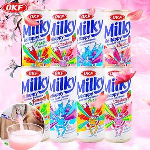 韩国进口，OKF 果汁牛奶苏打水碳酸运动汽水 250ml*8瓶*2件 ￥61.8包邮