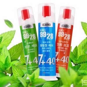 天猫商城：韩国进口，OZONE 欧志姆 按压立式牙膏120g*2支