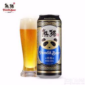国宝级啤酒，熊猫王 12度精酿啤酒 500ml*12听*2件