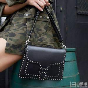 Rebecca Minkoff 瑞贝卡·明可弗 Midnighter真皮铆钉单肩包 3.2折$110.5