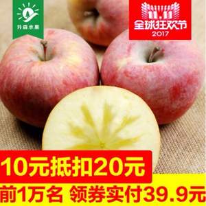 拍2件，升森 新疆 阿克蘇冰糖心蘋果 8斤 