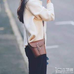 ZATCHELS  真皮栗色水桶包 ￡30.41（￡38.99 用碼7.8折） 直郵含稅