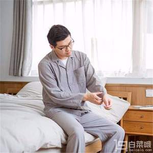 网易严选 男式双层纱家居服套装 2色 