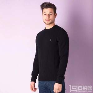 Original Penguin 企鵝牌 男士圓領(lǐng)純羊羔毛針織衫 兩色 ￡24.83（￡26.99 額外9.2折）