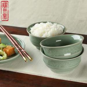 淘宝网：官唐秘色 耀州窑 陶瓷碗4.5英吋*6个   