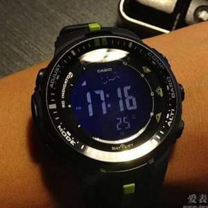 亮骚反显版！CASIO 卡西欧 PRW-3000-2CR 太阳能6局电波登山表 新低$119.7 有晒单