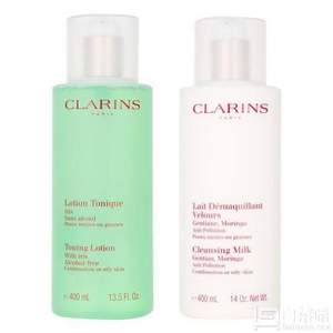 CLARINS 娇韵诗 白吸盘洁颜乳400ml+绿水平衡柔肤水400ml