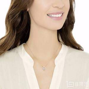 17年新款，Swarovski 施華洛世奇 Sparkling Dance Heart 跳動的心 5284188 鍍玫瑰金項(xiàng)鏈 Prime會員免費(fèi)直郵