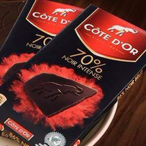 比利时进口 克特多金象 70%可可黑巧克力礼盒装 100克*5排