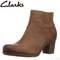 限US5.5碼，Clarks 其樂 Sashlin Vita女士真皮高跟及踝短靴 Prime會員免費直郵含稅