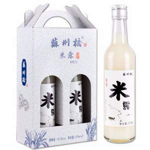 苏州桥 桂花米露0.5度糯米酒375ml*2瓶 青花礼盒装