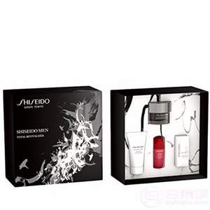 Shiseido 资生堂 男士全效活肤套装（全效乳霜50ml+洁面膏30ml+红妍精华10ml+眼霜3ml）7折£44.8