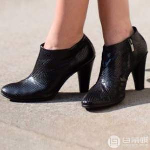 ECCO 愛(ài)步 型塑 女士蛇紋印花真皮粗跟及踝靴 4.1折 $72.99 