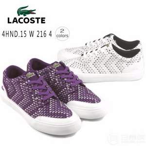 LACOSTE 法國(guó)鱷魚(yú) 4HND.15 女士帆布系帶休閑鞋 兩色