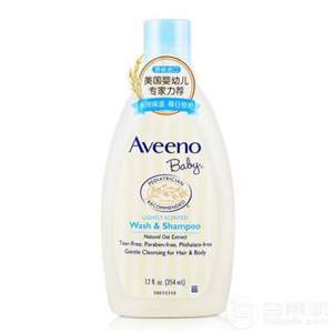 限PLUS会员，Aveeno 艾维诺 婴幼儿天然燕麦无泪洗发沐浴露2合1 354ml*2瓶  