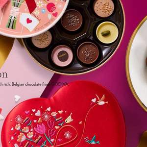 GODIVA美国官网：情人节专场，  精选巧克力礼盒、套装等